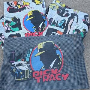 Vintage 1990s Dick Tracy Madonna No Iron 3 Piece Twin Sheet Set